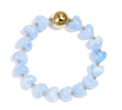 Armband Statement Hart blauw dames sieraden | Coco & Co