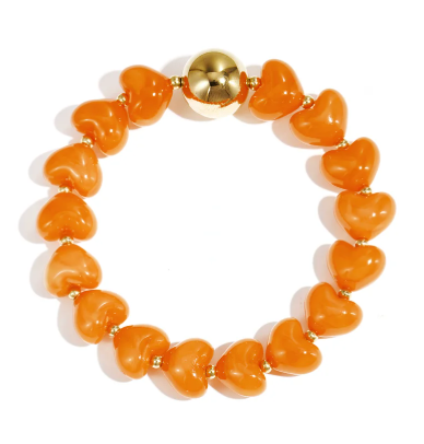 Armband Statement Hart oranje dames sieraden | Coco & Co
