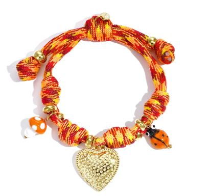 Armband Touwbedels oranje dames sieraden | Coco & Co