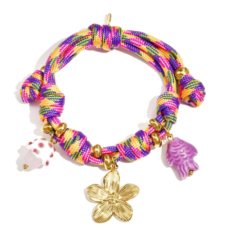 Armband Touwbedels paars dames sieraden | Coco & Co