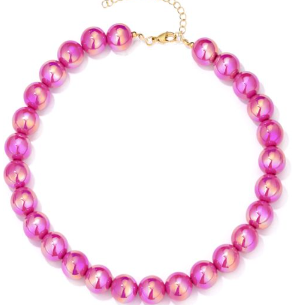 Ketting Statement roze kralenketting dames | Coco & Co