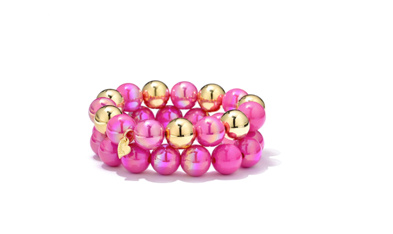 Armbandenset Statement roze dames sieraden | Coco & Co