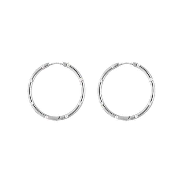 Oorbellen Rond/Parels - Zilver
