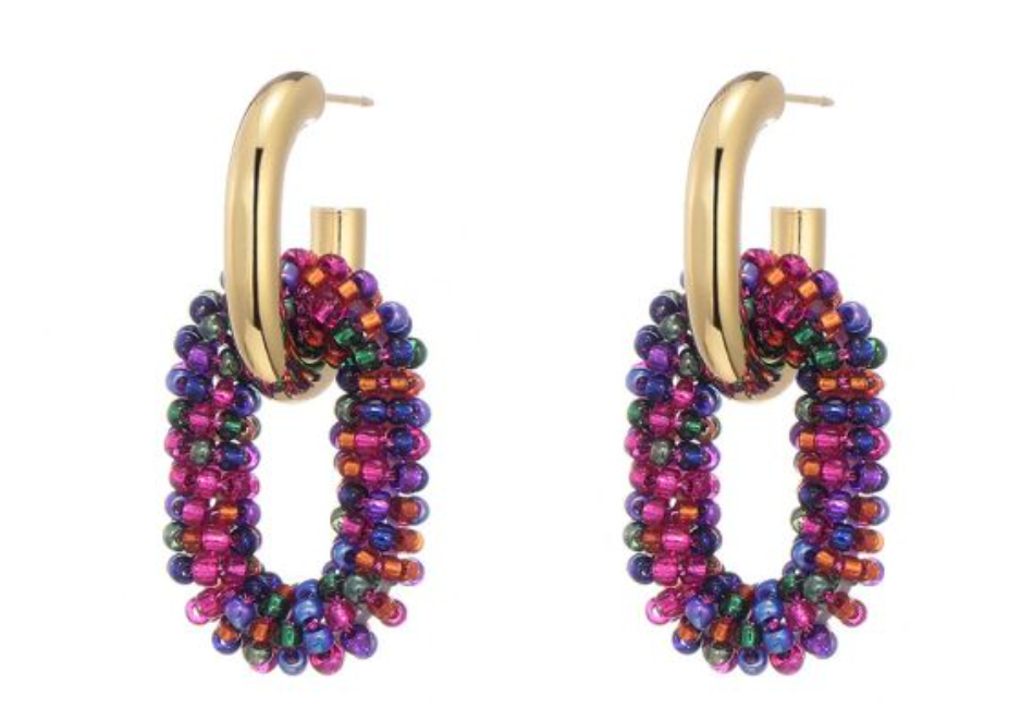 Oorbellen Statement meerkleurig kleurrijke hangers dames | Coco & Co