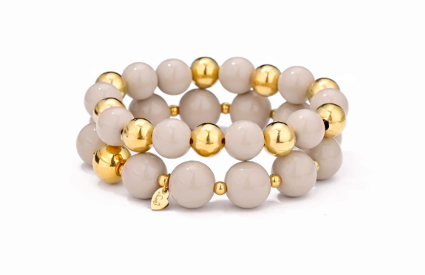 Armband Set beige dames sieraden | Coco & Co
