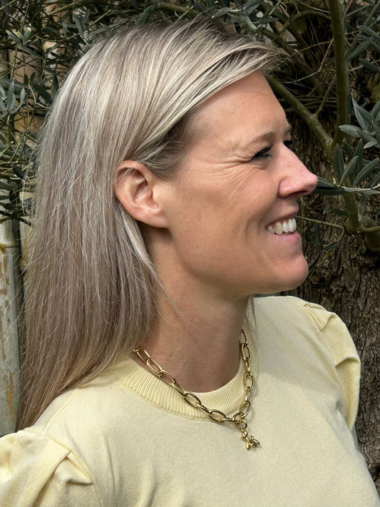 Ketting Balloon Dog goud gedragen look | Coco & Co