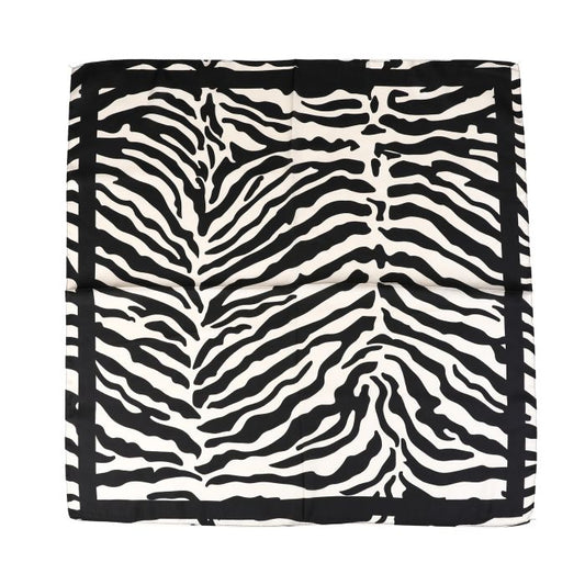 Vierkante zebrasjaal zwart wit als haarsjaal of tasaccessoire – lichtgewicht sjaal voor elk seizoen