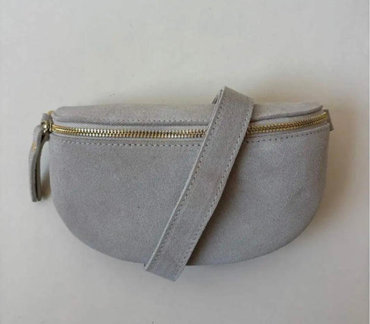 Heuptas beige suede crossbody tas dames | Coco & Co