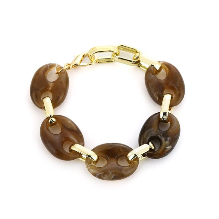 Armband Statement khaki goud dames sieraden | Coco & Co