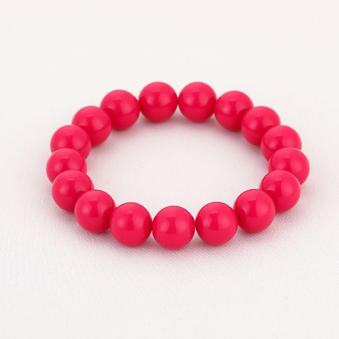 Armband Kralen roze gedragen look dames | Coco & Co