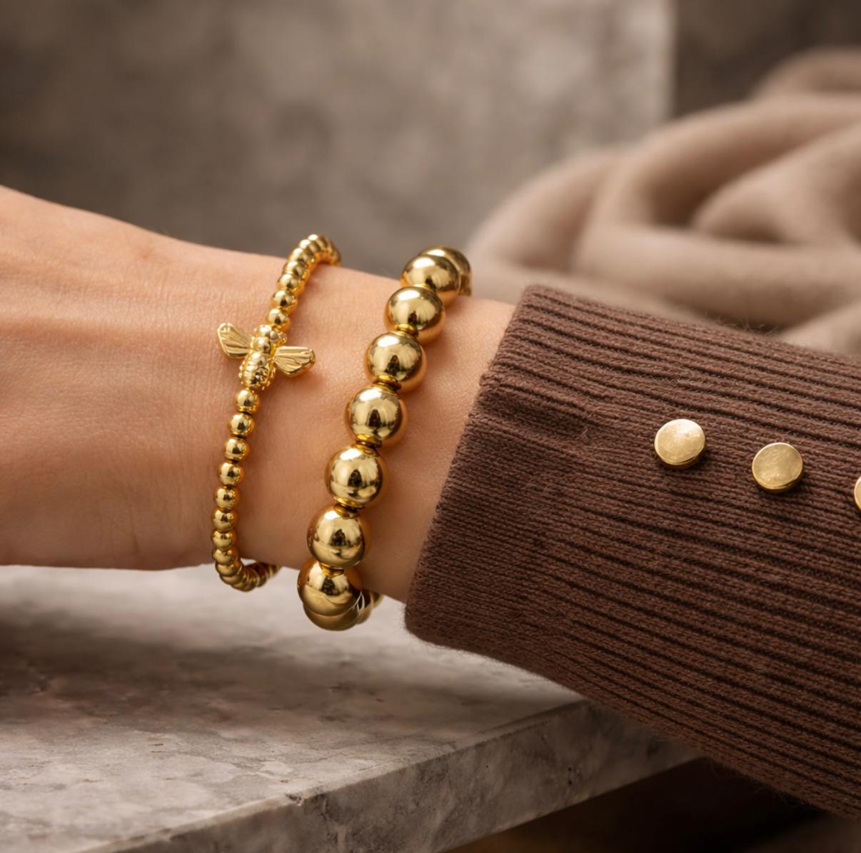 Armband Bij goud gedragen look dames | Coco & Co