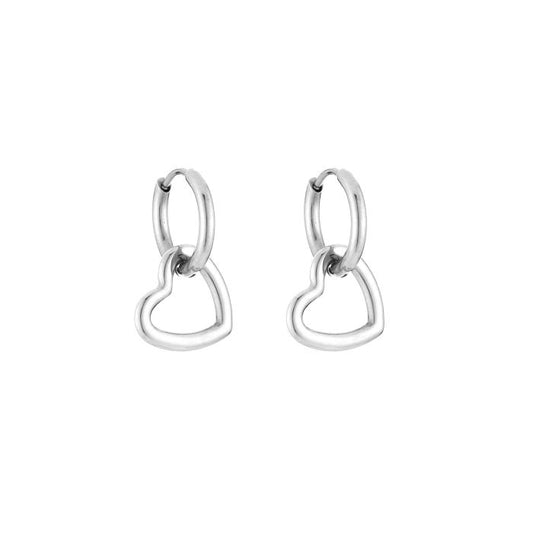 Oorbellen Ringen Hartjes zilver ring oorbellen dames | Coco & Co