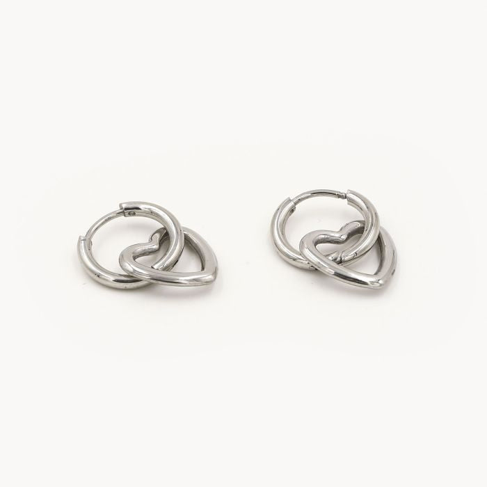Oorbellen Ringen Hartjes zilver ring oorbellen dames | Coco & Co