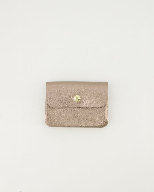 Pocket Glam Wallet metallic leren portemonnee dames | Coco & Co