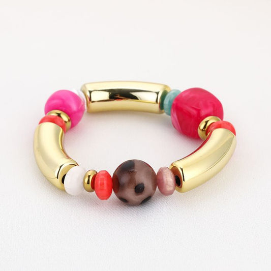 Armband Statement goud meerkleurig dames sieraden | Coco & Co