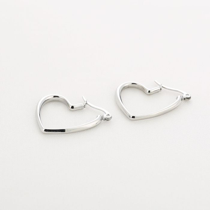 Oorbellen Harten zilver romantische oorbellen dames | Coco & Co
