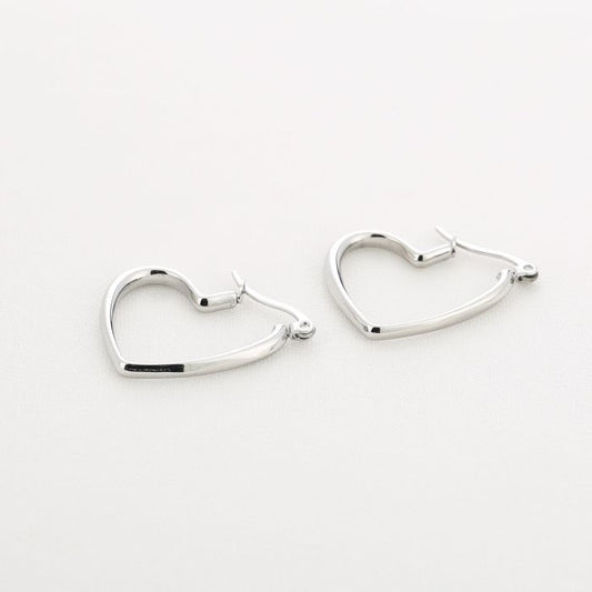 Oorbellen Harten zilver romantische oorbellen dames | Coco & Co