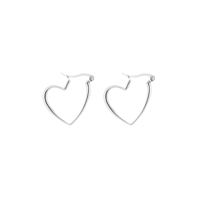 Oorbellen Harten zilver romantische oorbellen dames | Coco & Co
